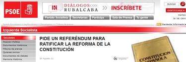 Imagen de la web del PSOE.