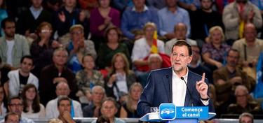 Mariano Rajoy, en un mitin en Cataluña | PP