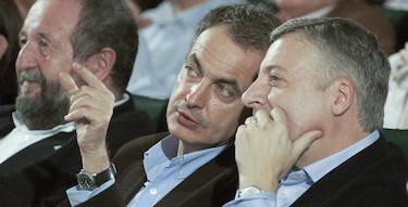 Zapatero y Blanco en el mitin en Lugo | EFE