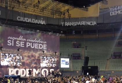 Asamblea de Podemos en Vistalegre.