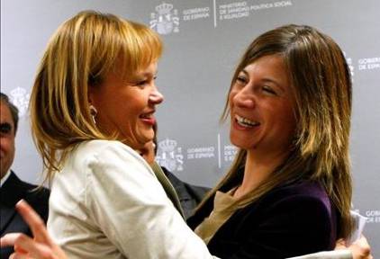 Leire Pajín y Bibiana Aído en una foto de archivo.