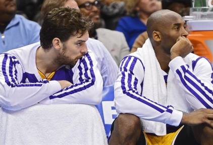 Pau Gasol junto a Kobe en los Lakers. | Archivo