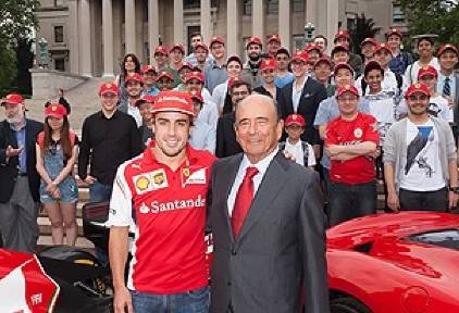 Emilio Botín y Fernando Alonso en la Universidad de Columbia