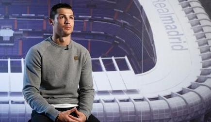 Cristiano Ronaldo, durante la entrevista a los medios del Real Madrid. | Foto: realmadrid.com