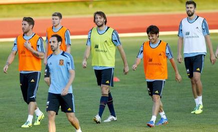 Entrenamiento de la selección española en la Ciudad del Fútbol. | EFE