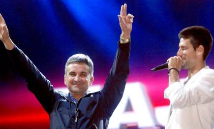 Novak Djokovic, junto a su padre. | Cordon Press