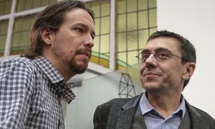 Pablo Iglesias y Juan Carlos Monedero. | EFE