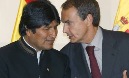 Zapatero con Morales en La Moncloa en 2009. |  EFE / Archivo