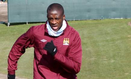 Yaya Touré, durante un entrenamiento con el Manchester City. | Cordon Press