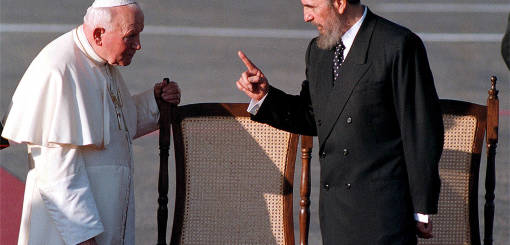 Juan Pablo II junto al dictador cubano Fidel Castro | Archivo