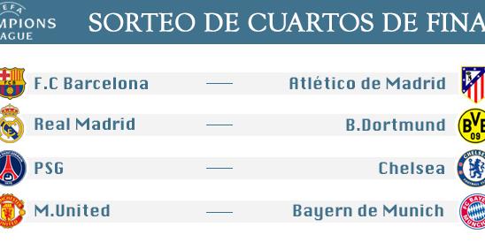 Barcelona-Atlético y Real Madrid-Borussia, duelos en cuartos ... Barcelona-Atlético y Real Madrid-Borussia, duelos en cuartos ...