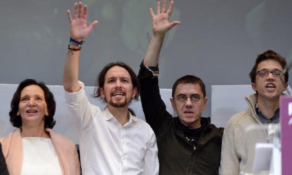 Carolina Bescansa, Pablo Iglesias, Juan Carlos Monedero e Iñigo Errejón | Cordon Press