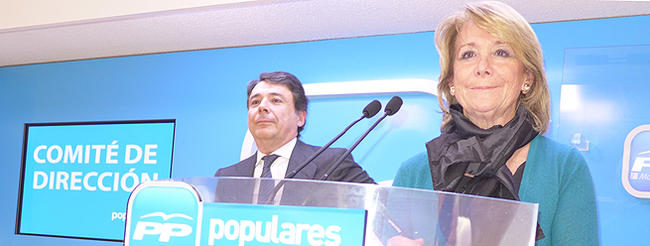 Aguirre e Ignacio Gonzlez, en un momento de la rueda de prensa | LD
