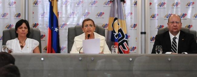 Momento en el que el CNE de Venezuela anunci la convocatoria de elecciones para el da 14 | EFE