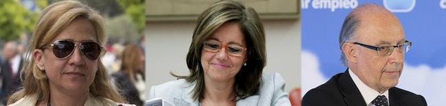 Cristina de Borb�n, la directora de la Agencia Tributaria, Beatriz Viana y Cristobal Montoro | Agencias