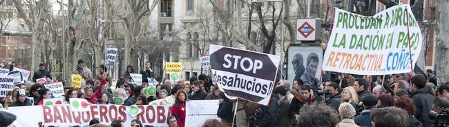 Manifestacin antidesahucios en Madrid | Archivo