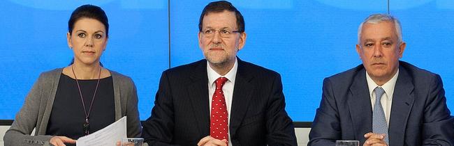 Rajoy, junto a Cospedal y Arenas, en un Comit Ejecutivo.