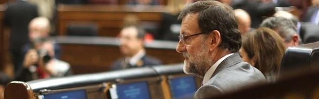 Rajoy, pensativo, en la sesión de control al Gobierno | Diego Crespo