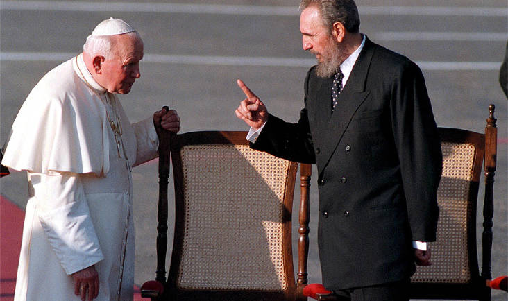 Juan Pablo II junto al dictador cubano Fidel Castro | Archivo