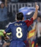 Giuly celebra su gol ante el Levski Sofa.