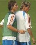 Sergio Ramos y Torres en un entrenamiento. Archivo