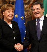 Angela Merkel y Romano Prodi