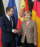 Zapatero y Merkel, en una imagen de archivo.