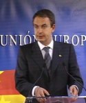 Zapatero, el viernes en rueda de prensa.