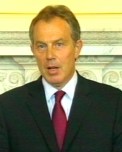 Tony Blair, desde Downing Street.