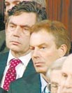 Tony Blair y Gordon Brown.