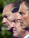 Blair, Chirac y Schroeder, castigados.