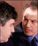 Gordon Brown y Tony Blair.