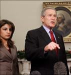 El presidente Bush en la Casa Blanca. (Al-Yazira)