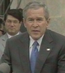 Bush en una conferencia con Karzai en Kabul.