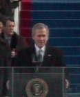 George W. Bush en la jura del cargo.