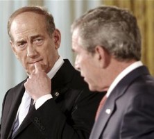 Bush y Olmert en EEUU