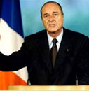 Jacques Chirac, presidente de la Repblica.