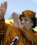 El dicatdor libio  Muamar Al Gadafi.