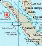Mapa de Sumatra