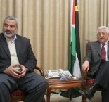 El preasidente Mazen y el primer ministro Haniya.