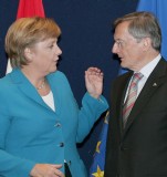 Angela Merkel y Wolfgang Schssel.