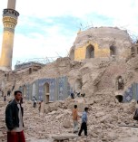 La mezquita de Samarra destrozada.