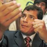 Rafael Correa, ganador en Ecuador.
