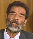 Sadam Husein durante su comparecencia. Foto: CNN