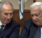 Simon Peres y Ariel Sharon. (Imagen de archivo)