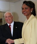 Condoleezza Rice y Ariel Sharon. EFE