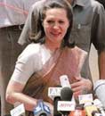 La candidata Sonia Ghandi.