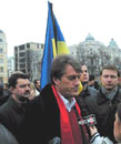 El candidato liberal Victor Yuschenko.