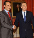 Zapatero y Blair. (Archivo).