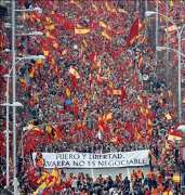 Detalle de la manifestacin de Pamplona. (EFE)